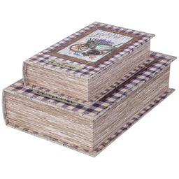 НАБОР ШКАТУЛОК-КНИЖЕК ИЗ 2-Х ШТ. 27Х18Х7/21Х13Х5 СМ - Lefard фото 4