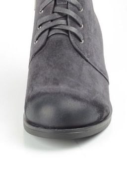 04-R181-2 GREY Ботинки зимние женские (натуральная замша, натуральный мех) - Фабричный китай фото 6