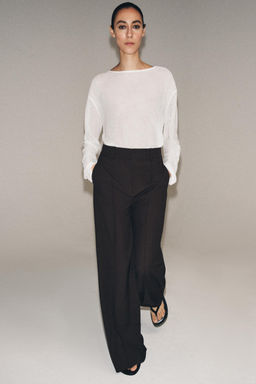 MINIMALIST WIDE-LEG TROUSERS ZW COLLECTION - Zara фото 11