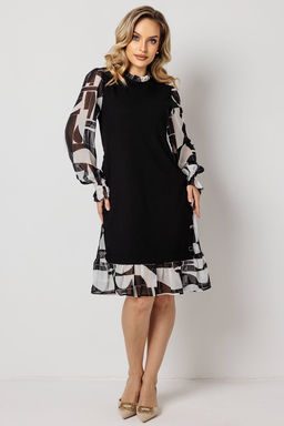 Платье женское 6165/07/Черно-белый - Rise фото 3