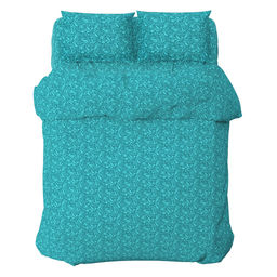 Постельное белье, комплект 1,5 спальный "Монблан К", 4 предмета: пододеяльник 145х215см, простыня 150х215см, 2 наволочки 70х70см с клапаном-запахом, бязь "Комфорт" 121г/м2, хлопок 100%, упаковка "классическая" ПВХ 32х41х2,5см, "Домашняя мода" (Россия