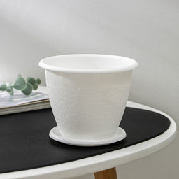 Цена за 3 шт. Горшок для цветов с поддоном «Розалия», 800 мл, белый