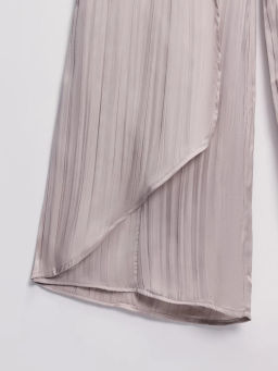 Широкие брюки из жатой ткани с поясом ZR2606032116-130 / Zarina фото 10