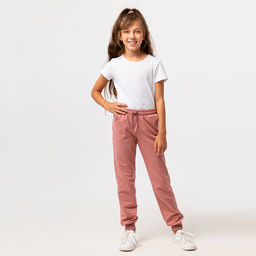 RODOS Брюки для девочки М-256 Пыльная роза
