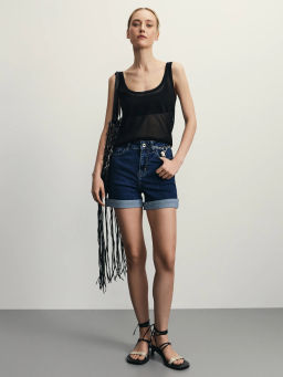 Джинсовые шорты mom fit / Zarina  фото 2