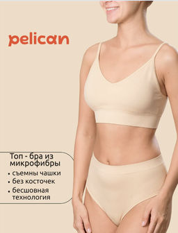 PELICAN, майка-топ для женщин, Бежевый
