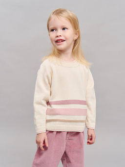 Джемпер вязаный Цветочек 0+