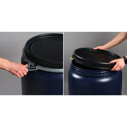 Бочка пищевая, 227 л, пластиковая, с крышкой, не штабелируемая, Open Top Drums