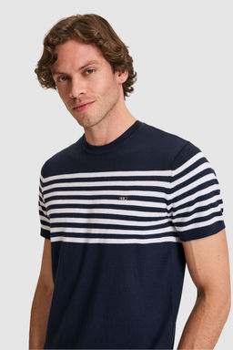Erkek Slim Fit Bisiklet Yaka Lacivert Triko TiЕГrt - U.s. polo assn фото 2
