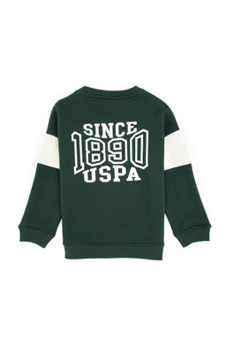 Erkek _ocuk Koyu Ye_il Bisiklet Yaka Sweatshirt - U.s. polo assn фото 2