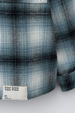 LABELLED CHECK OVERSHIRT - Zara фото 4