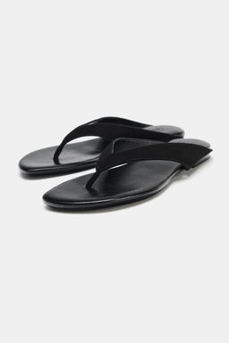 FLAT LEATHER SANDALS - Zara фото 11