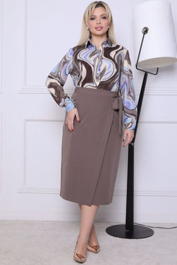 Юбка П-2203/4 Цвет:бежевый - Леди агата фото 7