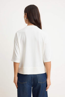 Lacivert Oversize/Genis Kal?p Dusuk Kol Truvakar Soft Touch Orme T-Shirt TWOSS26TS00182 - Trendyolmilla фото 12