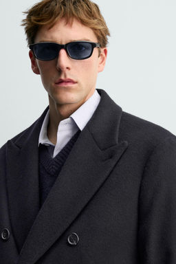 DOUBLE-BREASTED WOOL BLEND COAT AARON LEVINE X ZARA фото 6