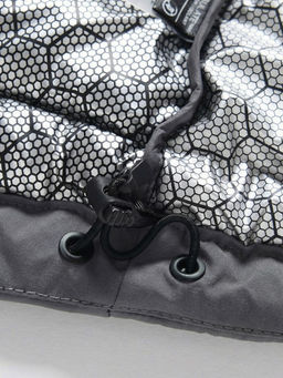 Куртка мужская гибридная стёганая с капюшоном с графеновой подкладкой серого цвета 9627_1Sr