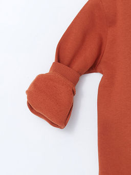 Bisiklet Yaka Bask?l? Erkek ?ocuk Sweatshirt ve E?ofman Alt 2li Tak?m