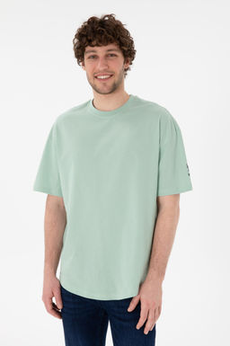 Erkek Long Fit Bisiklet Yaka Su Ye_ili Basic Ti__rt Sepette S_rpriz _ndirim - U.s. polo assn фото 2