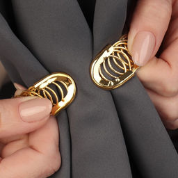 Подхват для штор Кольцо, 2 23 см, цвет золотой - Арт узор фото 5