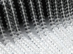 Бусины из горного хрусталя рондель 8*4мм, 40см, 90 бусин Радуга камня