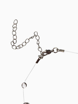 Браслет на леске «Капля росы», былый в серебре