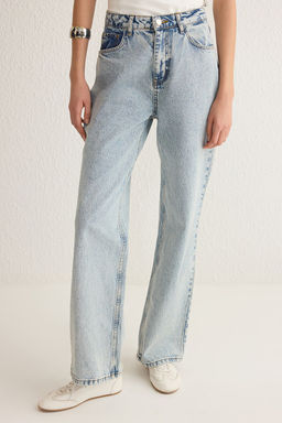 Ac?k Mavi Yuksek Bel Wide Leg Jeans TWOSS25JE00181 - Trendyolmilla фото 3