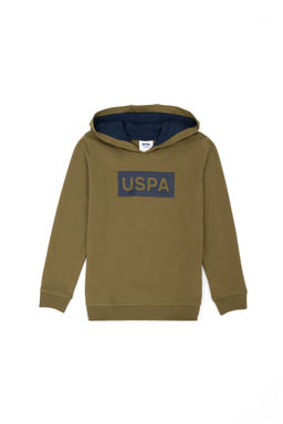 U. S. Polo Assn Детская базовая толстовка цвета хаки с капюшоном - U.s. polo assn фото 10