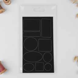 Набор заплаток для верхней одежды, клеевые, лист 10×18 см, 10 шт., чёрный