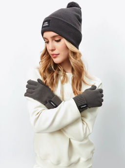 M006-1 Шапка женская, серая