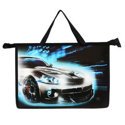 Папка с ручками А4, 335 х 235 х 55 мм, пластиковая, ручки-тесьма, Calligrata Авто