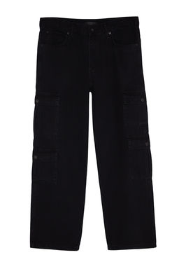 TRENDYOL MAN Siyah %100 Pamuk Genis Kal?p Kargo Cepli Jeans Bol Kot Pantolon TMNAW24JE00026 - Trendyolmilla фото 7