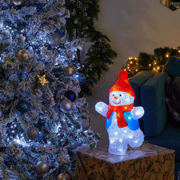 ULD-M2234-040/STA WHITE IP20 SNOWMAN-2 Фигура светодиодная Снеговик-2, 30*35см, 40 светодиодов. Белый свет. Провод прозрачный. TM Uniel - Volpe фото 5