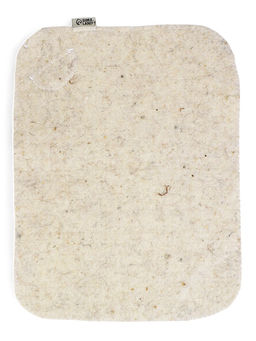 Коврик - сидушка для бани и сауны «Классический», 44×34 см, шерсть 100%, белый