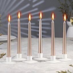 Набор свечей античных, 1.9×20 см, 6 шт., шампань