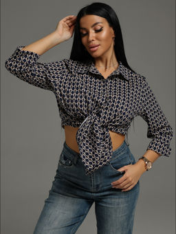 Жанетта туника женская (полоса синий) - Lovetex фото 125