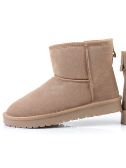 04-PF5854-3 BEIGE Угги женские (натуральная замша, 100% шерсть)