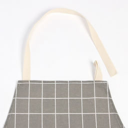 Фартук Экономь и Я Клетка.цвет бежевый, 56*704см, 100% хл, рогожка  фото 2