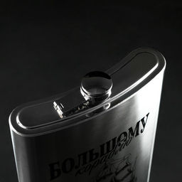 Фляжка ГИГАНТ Большому кораблю, 1920 мл, серебристая