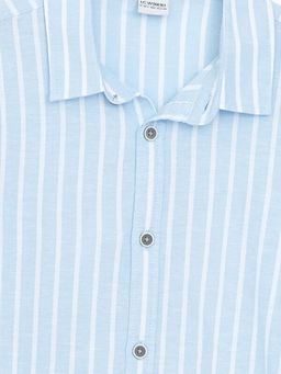 ?izgili Keten Kar???ml? Erkek ?ocuk G?mlek