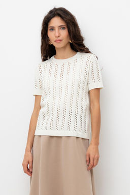 ЕВ 30211/молочный джемпер жен