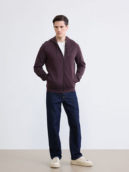 Kap??onlu Erkek Fermuarl? Sweatshirt