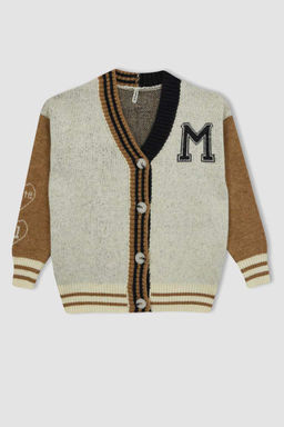 Кардиган для девочек с V-образным вырезом - Defacto фото 10