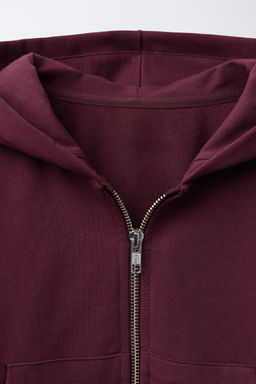 PLAIN ZIP-UP HOODIE - Zara фото 3