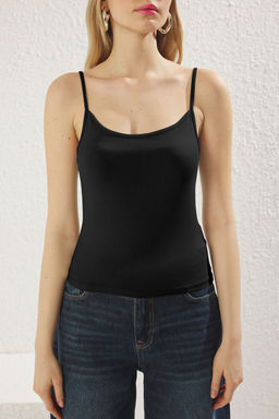 TRENDYOLMILLA Siyah Poliamid Ask?l? Vucuda Oturan Regular Boy Orme Atlet TWOSS25AL00025  фото 7