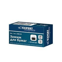 Expert Complete Зажим для бумаг ECBC-25 25 мм 12 x 12 шт. черный
