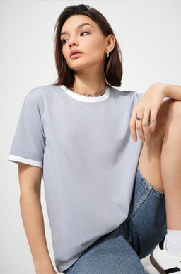 Женская базовая футболка из хлопка с кантом 3 шт. Happyfox  фото 7