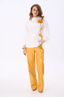 Костюм NIKVA н922-7 молоко и горчица  фото 6