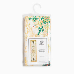 Дорожка на стол новогодняя Golden Christmas 40*147 см, 100% хл, саржа 190гр/м3 - Этель фото 2