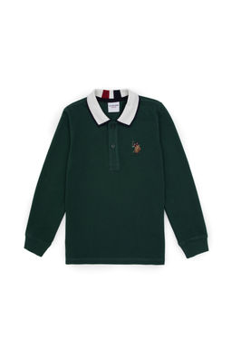 Erkek _ocuk Koyu Ye_il Basic Sweatshirt Sepette S_rpriz _ndirim