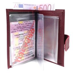 Обложка для автодокументов Premier-О-179 натуральная кожа (с хляст, 4внут карм, двойн стенка) бордо сафьян (582) 205327  фото 3